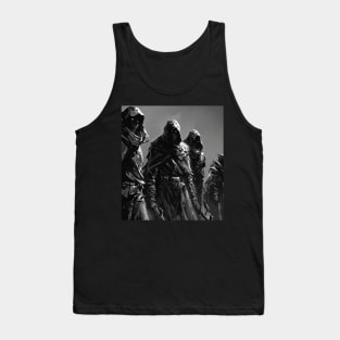 Science Fiction Sand People Scifi Monochrome Black and White Tank Top